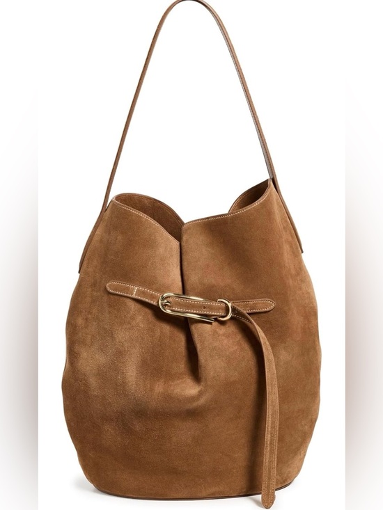 Little Liffner Handbags - Belted Large Suede Bucket Bag